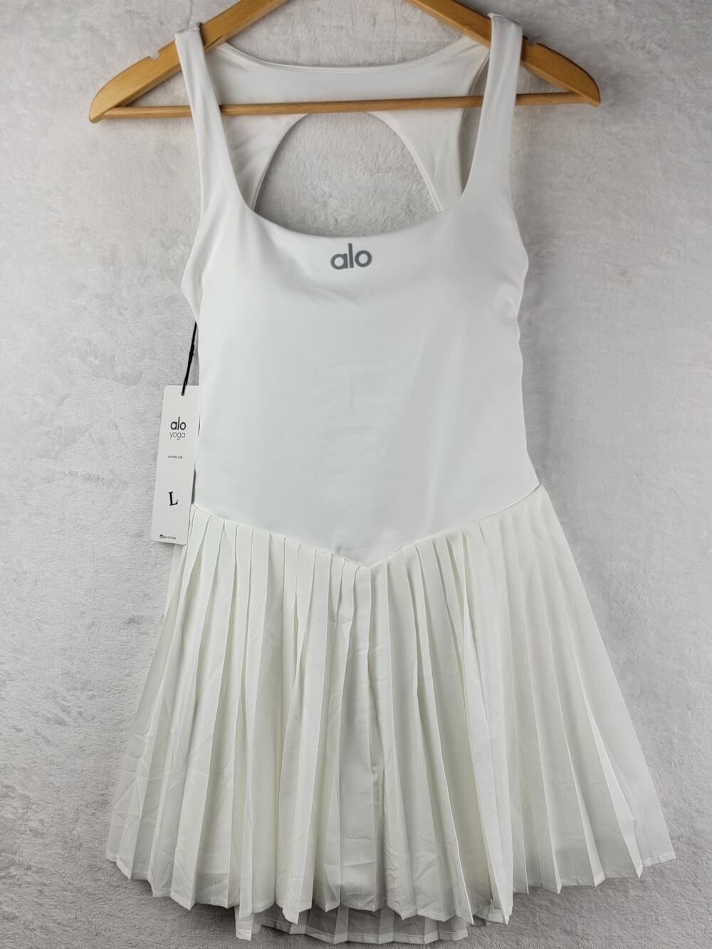 Activewear Tennis Dress White Athleisure Pickleball Sports Athletic Gym Large